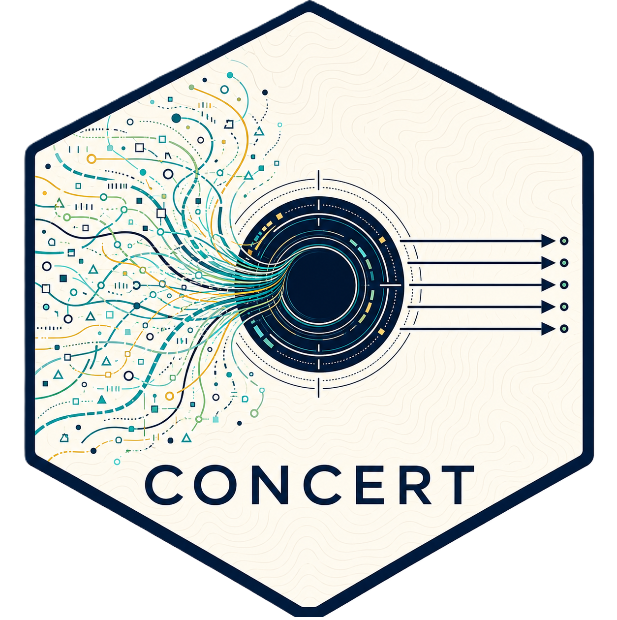 Concert hex sticker